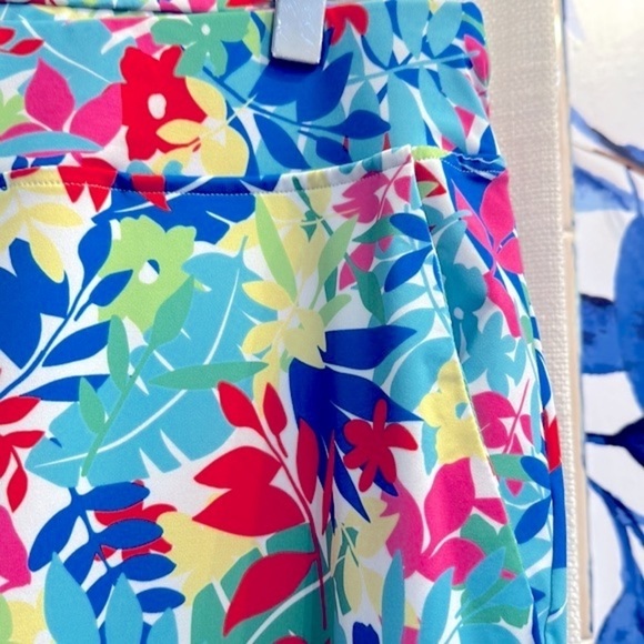 Women’s Lands’ End Floral Polyester & Spandex Wide Leg Beach Pants Size M(10-12) - Picture 4 of 8